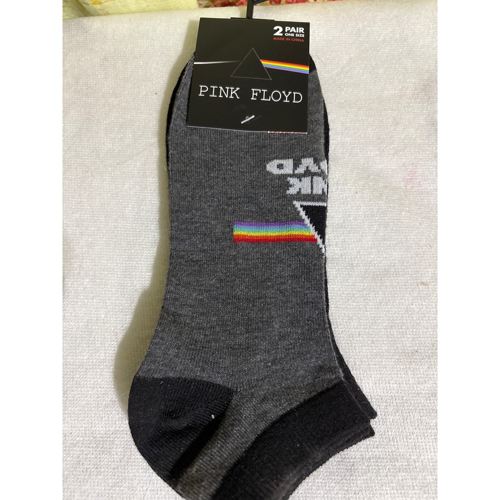 Pink Floyd Socks Dark‎ Side of the Moon Official Rock Band Mens 2 Pair
